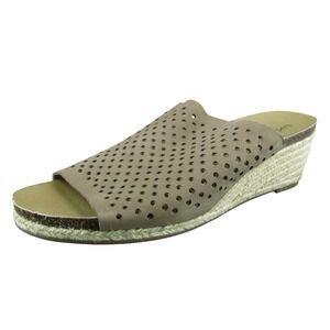 Lucky Brand Jemya Women Slide Sandal Shoes Brown Leather Size 7.5 Medium